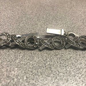 Marcasite bracelet - unique XOXO hugs and kisses